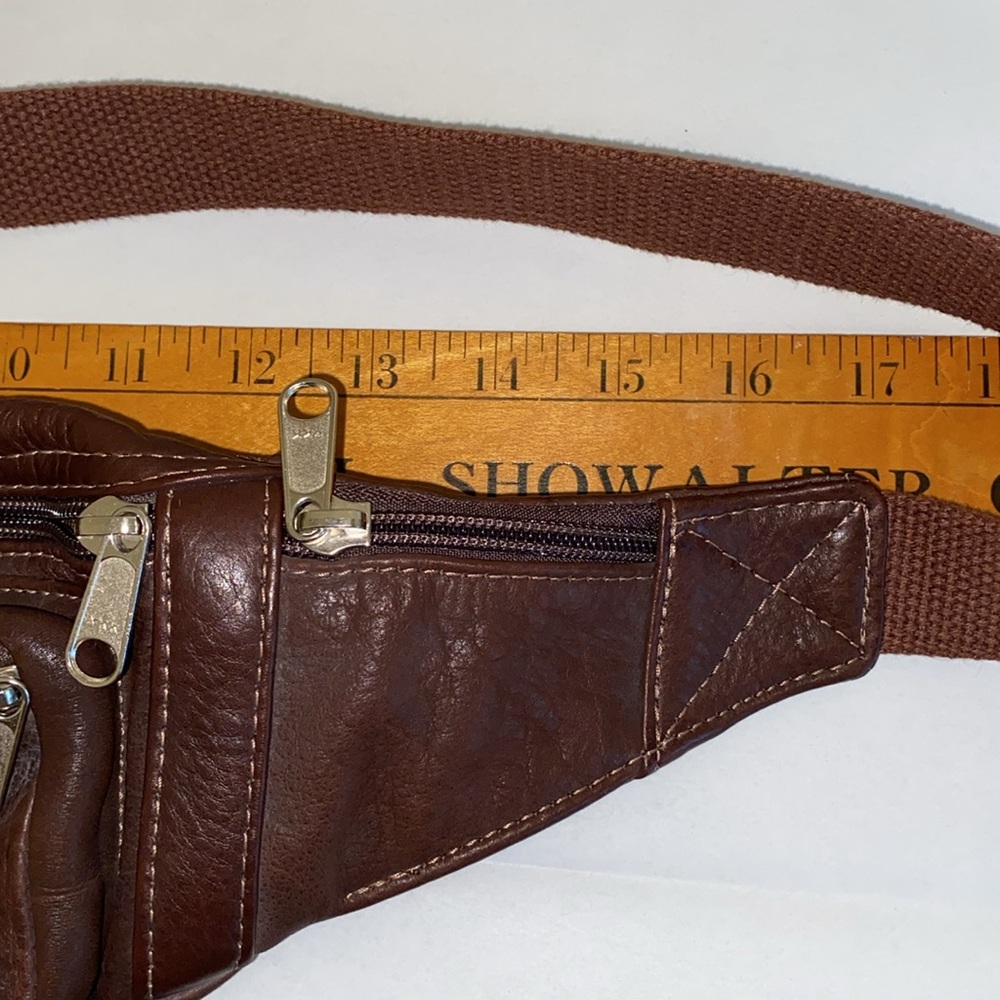 Coronado Leather Fanny pack Waist belt Bag with locking zipper with keys new - Picture 8 of 11